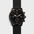 Reloj Deportivo O/Z Steel – Acero Negro con Agujas Rosé Gold